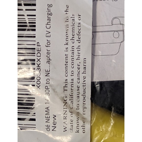 NEMA 14-30P to 14-50R EV Charger Adapter 125V/250V 4 Prong - Picture 5 of 5